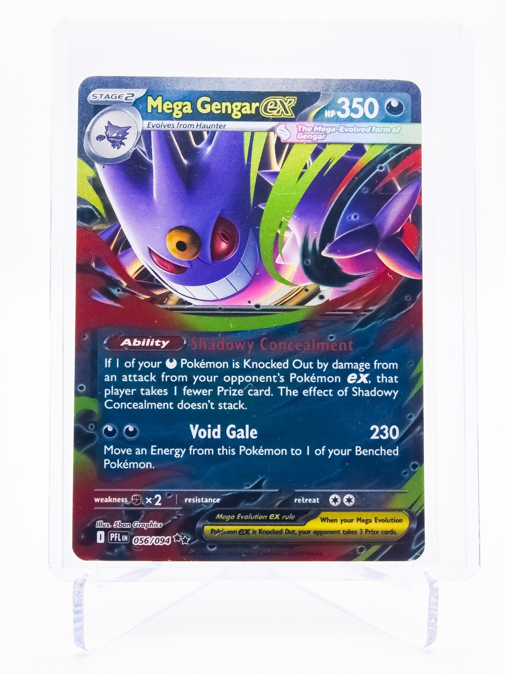 Pokemon Card Mega Gengar 056/094 EX Double Rare Holo Phantasmal Flames NM